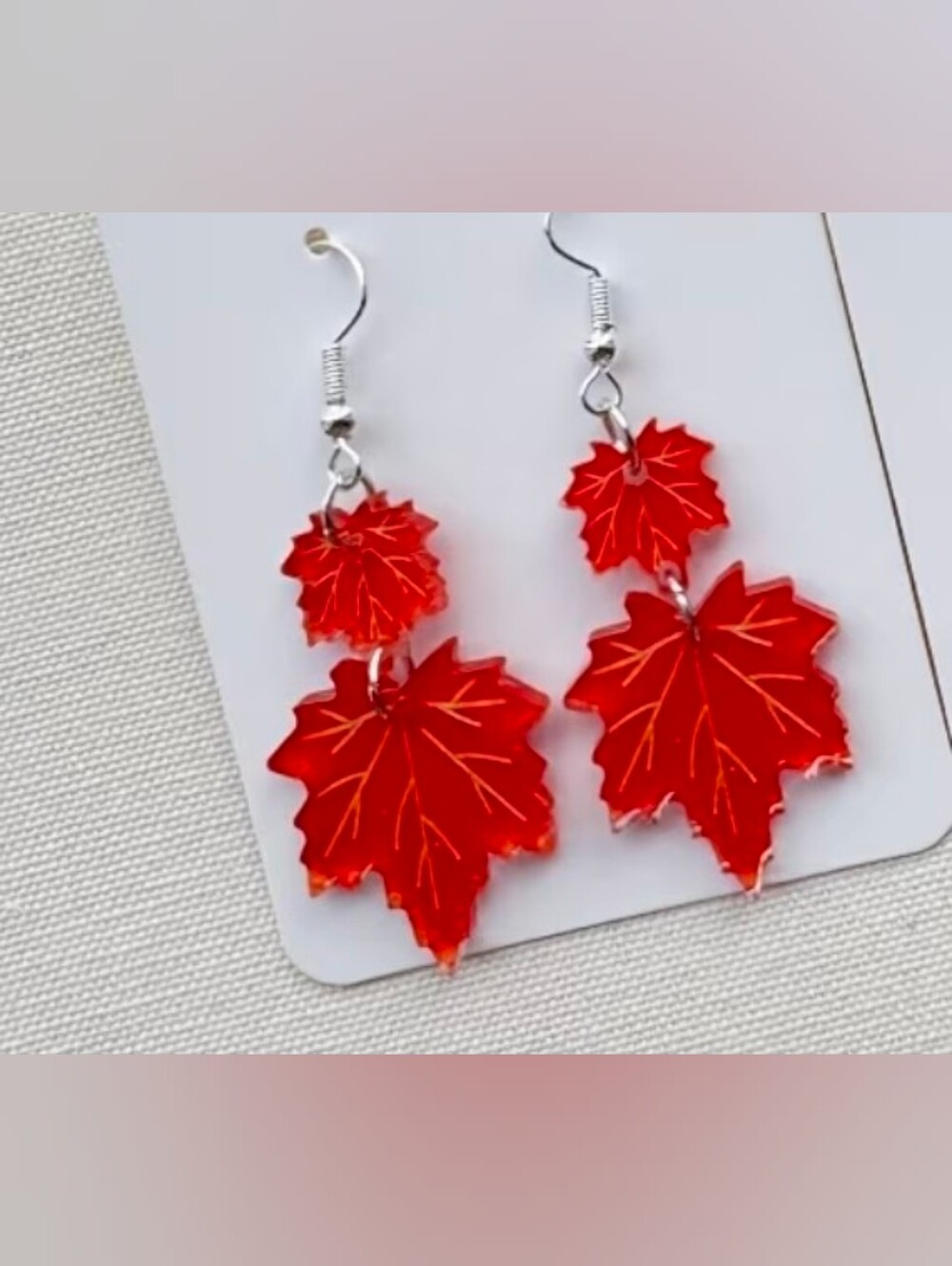 $8 Each Or Bundle 5/$20 Red Maple Leaf Dangle Earrings